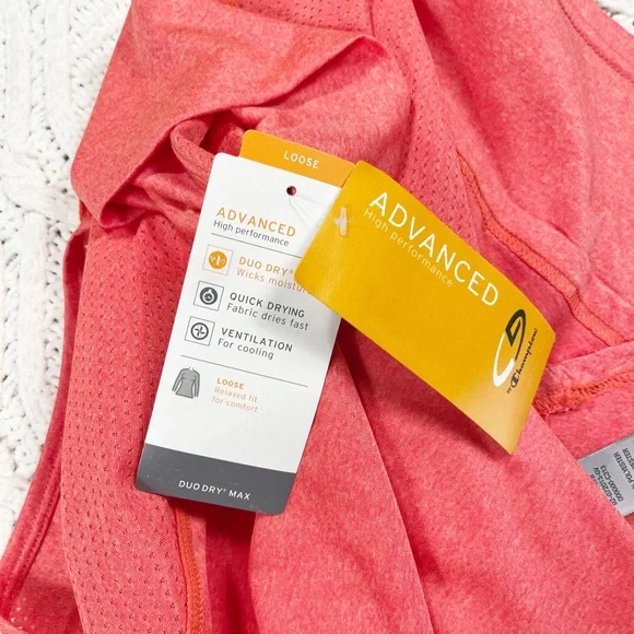 NWT C9 Champion Athletic Top Peekaboo Back Shirt Coral XXL - Picture 13 of 14